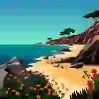 background image, sandy beach